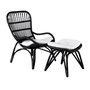 Voir la diapositive 1 : Paris Prix Fauteuil de Jardin & Repose-Pieds  Ella  98cm Noir