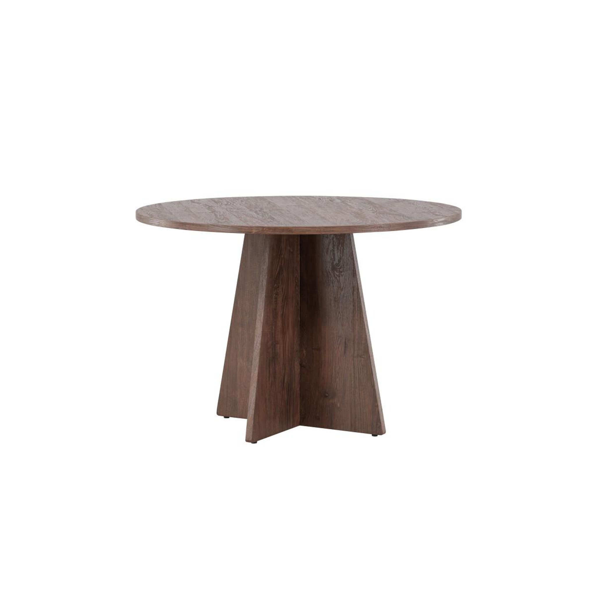 Voir la diapositive 6 : Paris Prix Table à manger ronde  bootcut  110cm marron