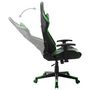 Voir la diapositive 5 : VIDAXL Chaise de jeu Noir et vert Cuir artificiel