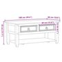 Voir la diapositive 6 : VIDAXL Table basse avec tiroirs  100x48x45 cm bois de pin massif