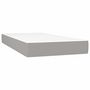 Voir la diapositive 5 : VIDAXL Sommier a lattes de lit avec matelas Gris clair 80x200 cm Tissu