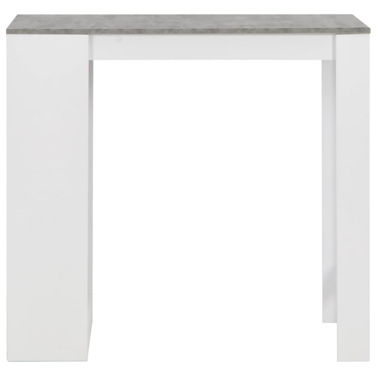 VIDAXL Table de bar avec etagere Blanc 110x50x103 cm