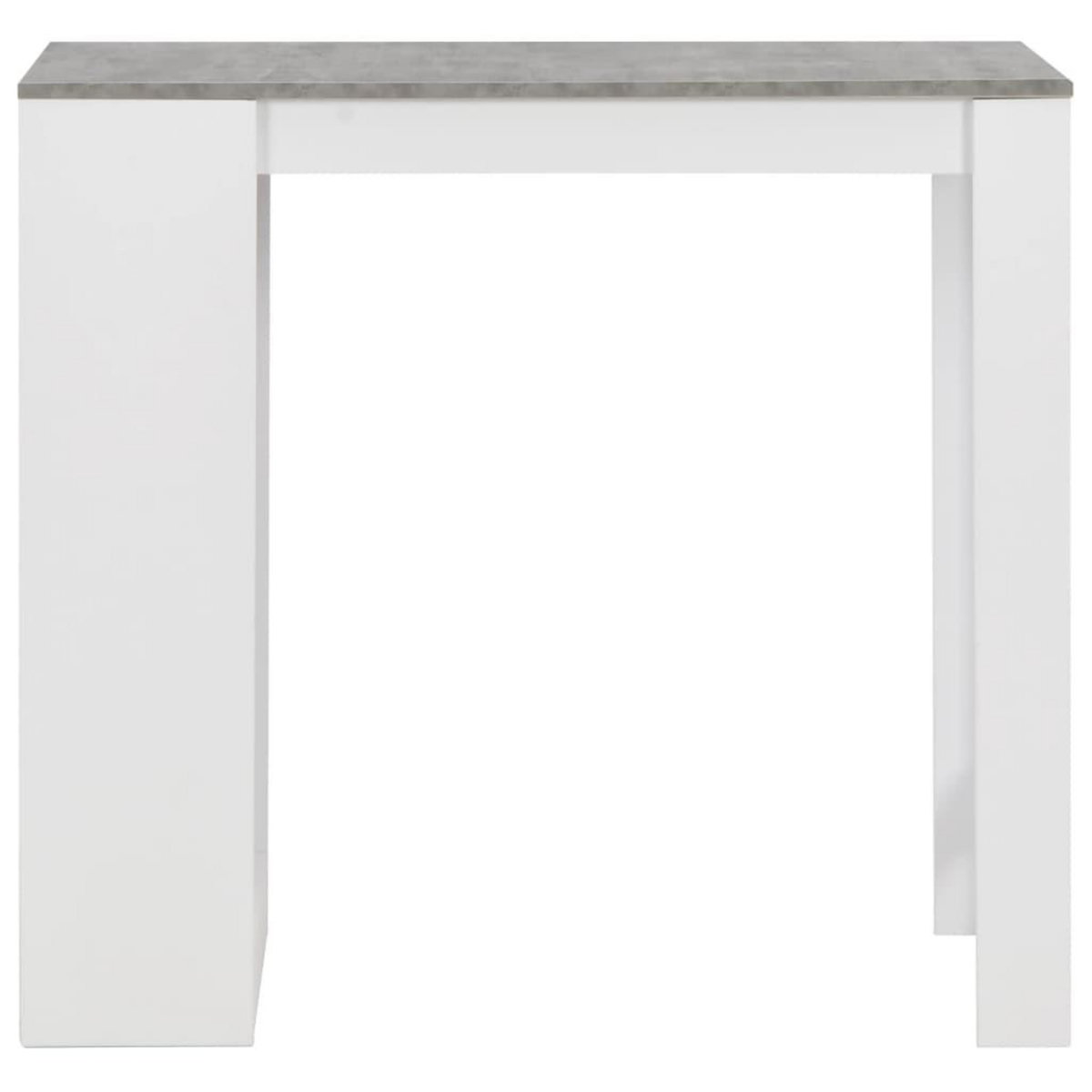 VIDAXL Table de bar avec etagere Blanc 110x50x103 cm