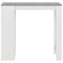 Voir la diapositive 2 : VIDAXL Table de bar avec etagere Blanc 110x50x103 cm