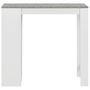 Voir la diapositive 2 : VIDAXL Table de bar avec etagere Blanc 110x50x103 cm