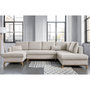 Voir la diapositive 5 : BEST MOBILIER Lagom - canapé d'angle panoramique - convertible - avec coffre - en tissu - 7 places - droit