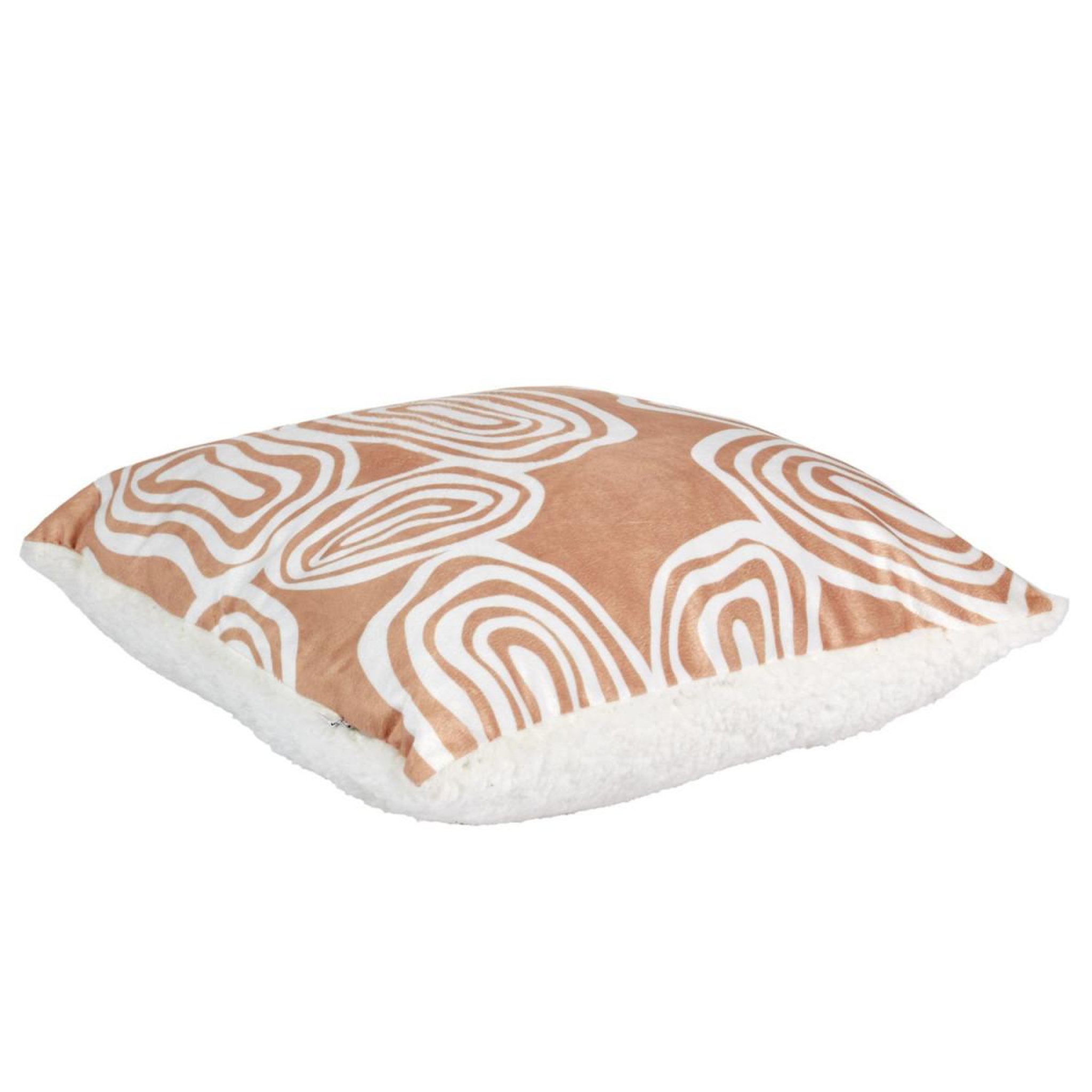 Voir la diapositive 3 : The Home Deco Factory Coussin déco imprimé  crush  40x40cm beige & blanc