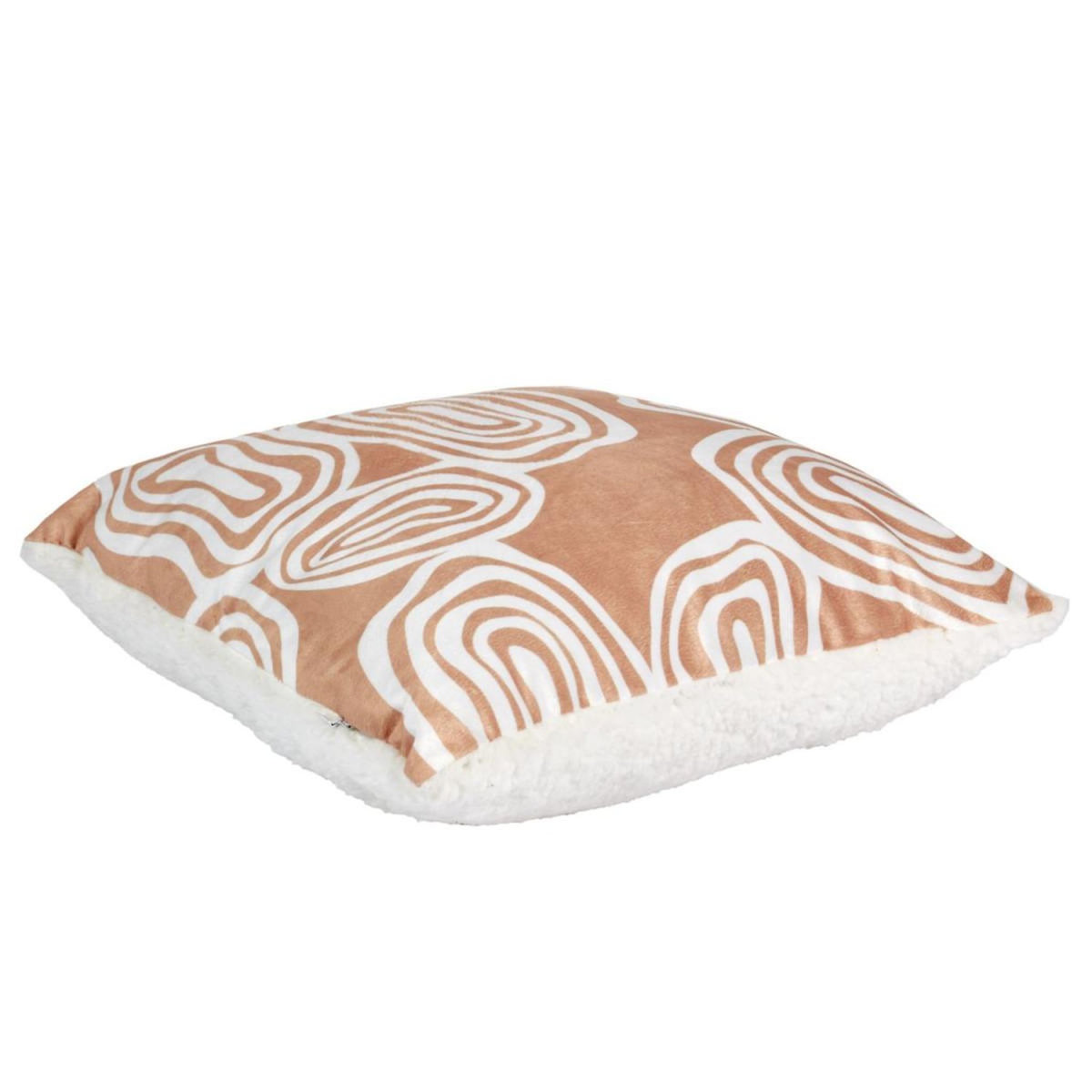 Paris Prix Coussin Déco Imprimé  Crush  40x40cm Beige & Blanc