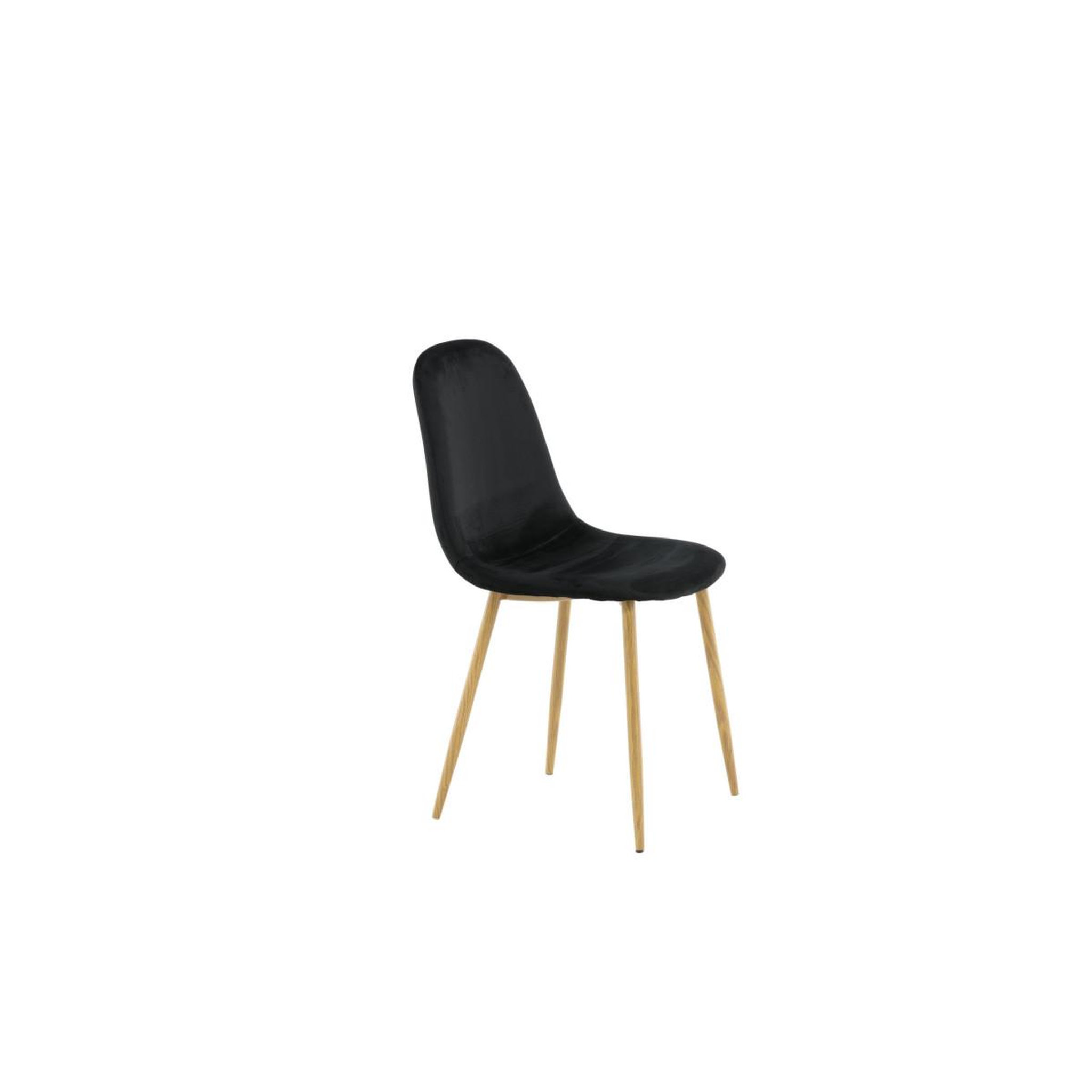 Voir la diapositive 3 : Paris Prix Chaise design en velours  polar  94cm noir