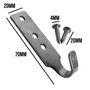 Voir la diapositive 2 : LINXOR Lot de 4 crochets inox + 8 vis pour piscine hors sol en bois