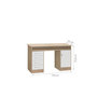 Voir la diapositive 2 : FINLANDEK FINLANDEK Bureau TYO contemporain decor chene et blanc - L 126 cm