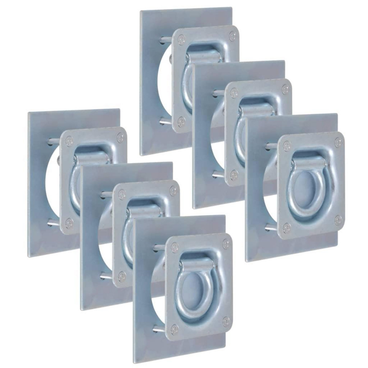 VIDAXL Anneau d'arrimage pour remorque 6 pcs Acier galvanise 2000 kg