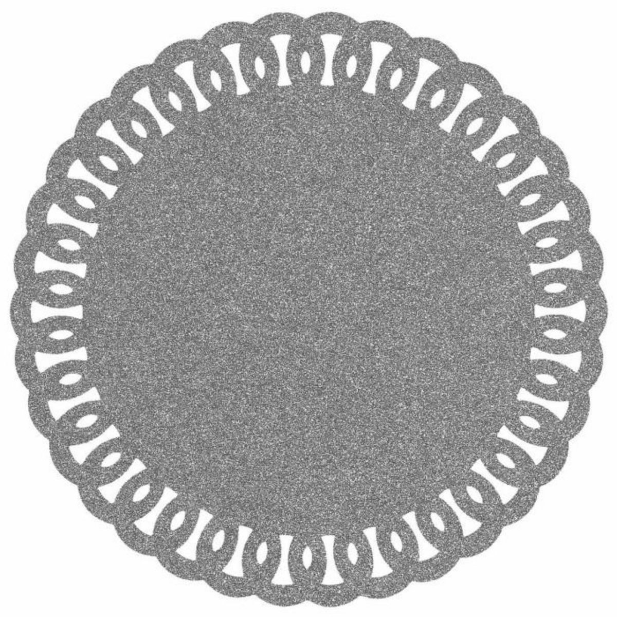 Paris Prix Set de Table Rond à Paillettes  Guirlande  38cm Argent