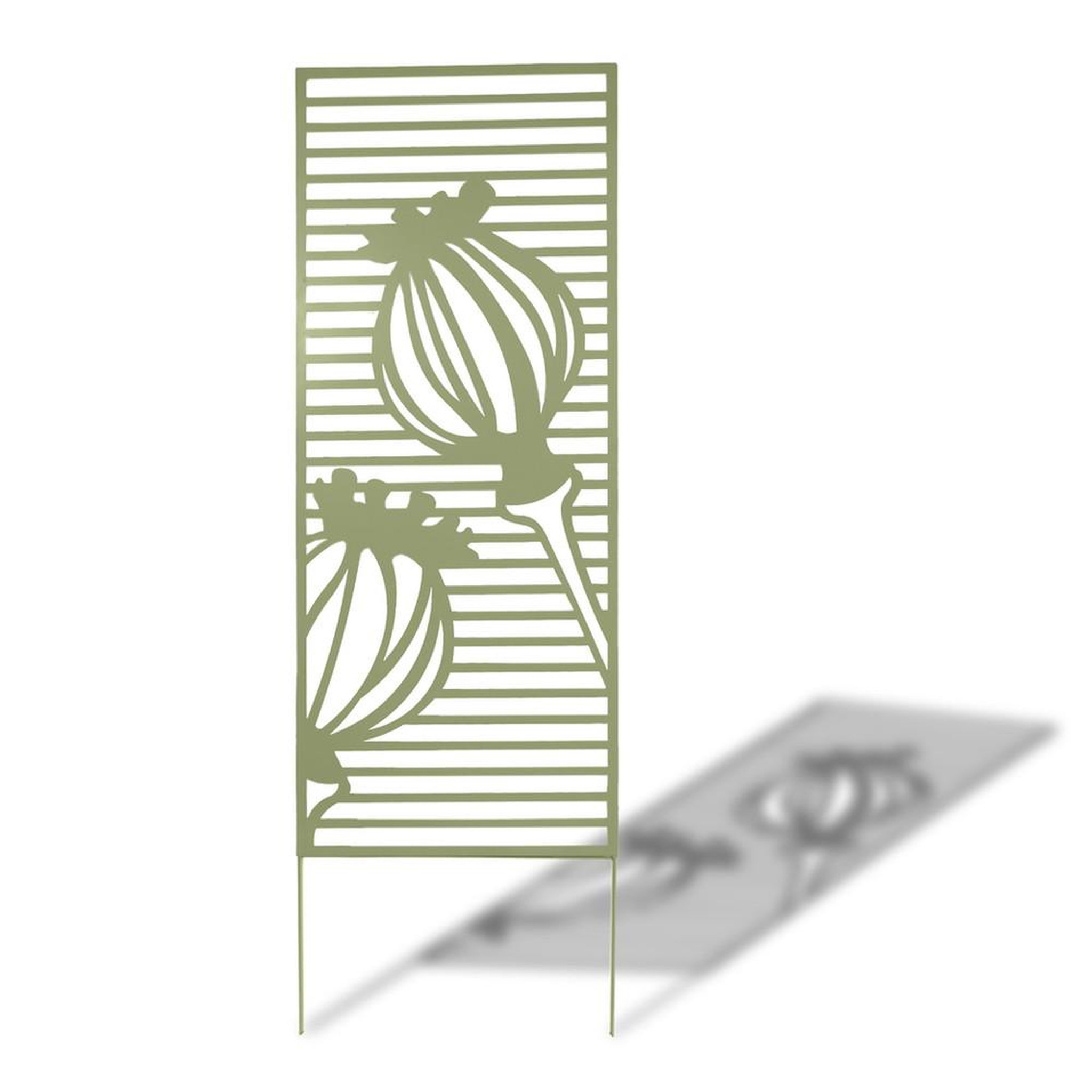 Nortene Panneau en métal Deco Panel vert olive - 0,60 x 1,50 m - pose murale ou sur sol meuble