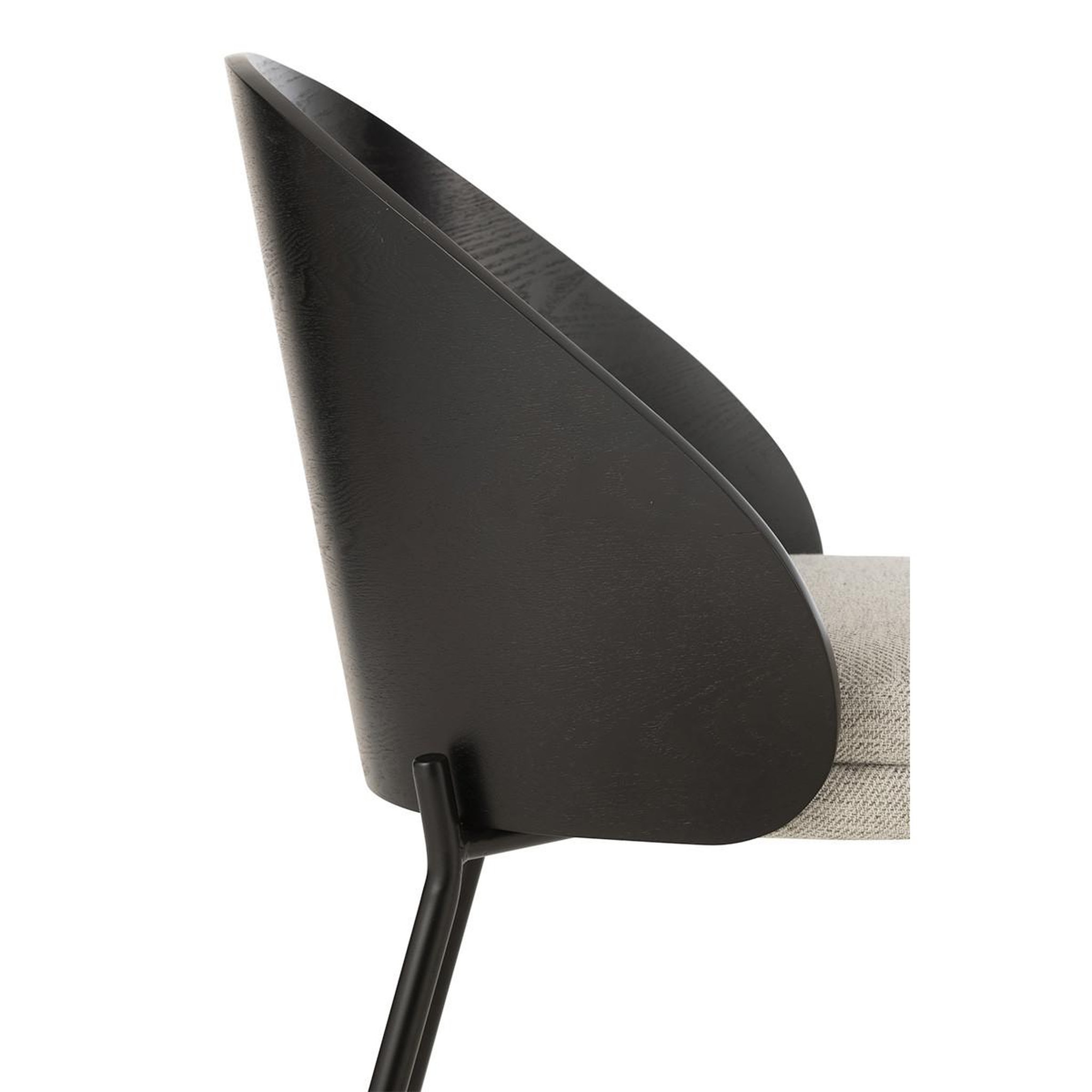 Voir la diapositive 5 : J-LINE Chaise design  lone  74cm noir & gris