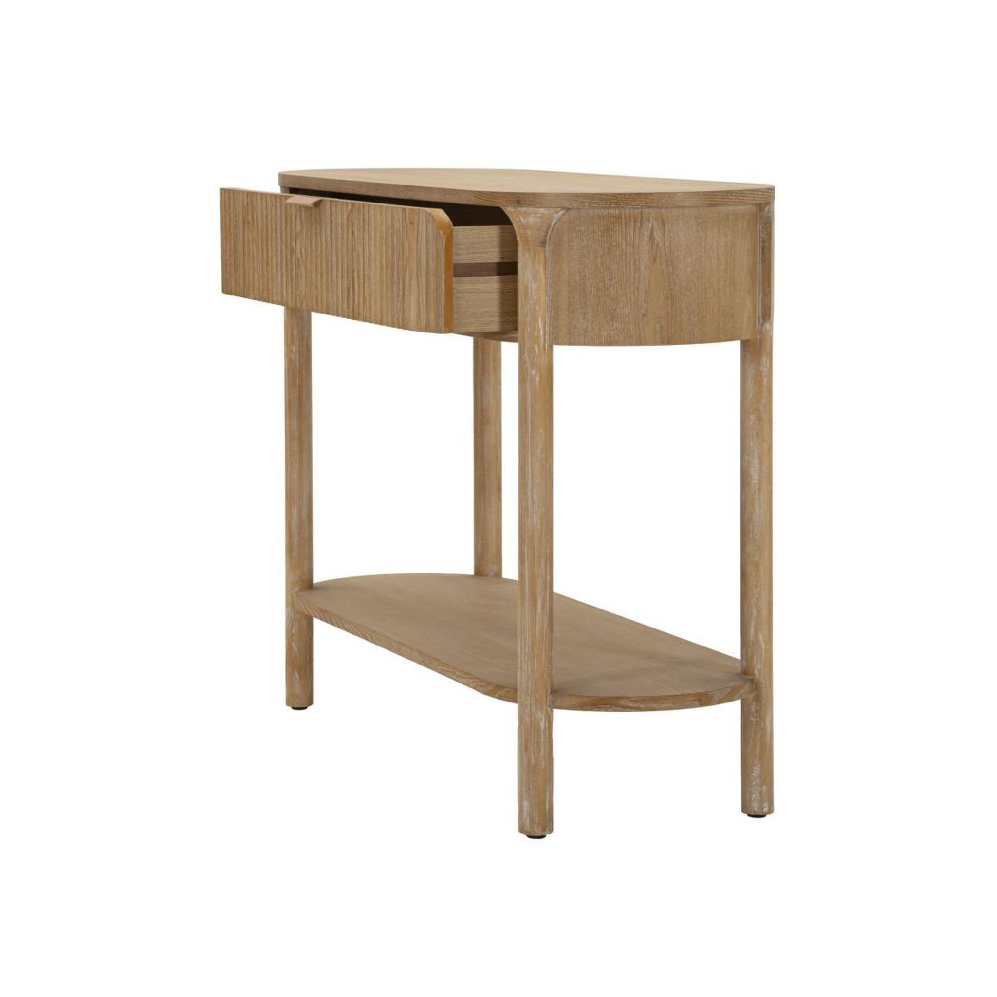 Voir la diapositive 3 : Paris Prix Console en bois 1 tiroir  goteborg  110cm naturel
