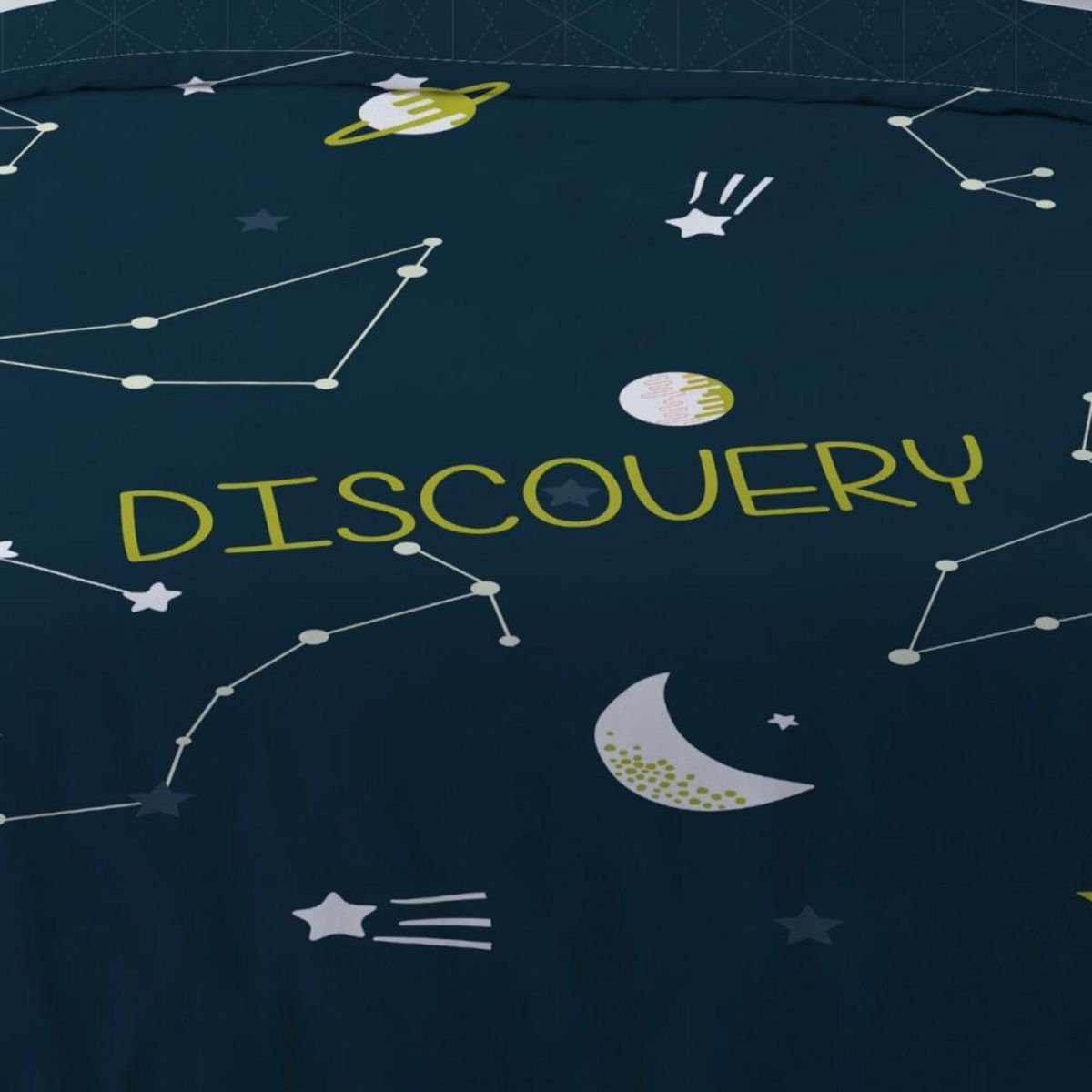 Dourev Housse de couette 140x200 DISCOVERY + taie 100% coton 57 fils