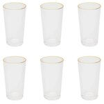 Paris Prix Lot de 6 Verres Design  Liseré  40cl Transparent