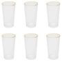 Voir la diapositive 1 : Paris Prix Lot de 6 Verres Design  Liseré  40cl Transparent