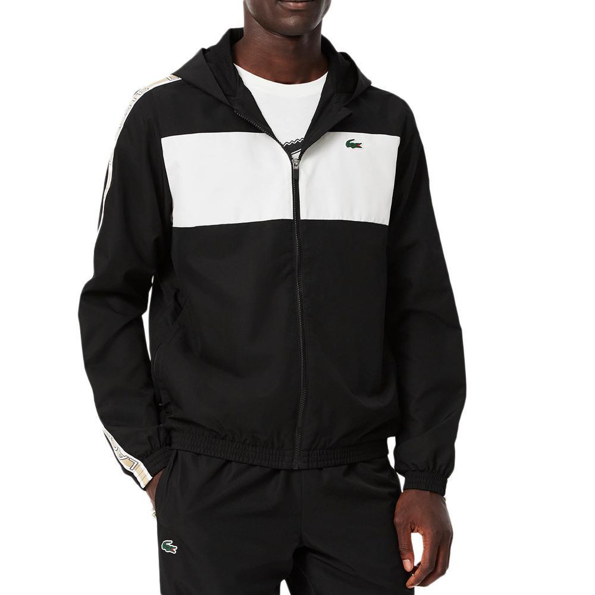 Lacoste Veste Noir/Blanc Homme Lacoste Colour Block Logo. Coloris disponibles : Noir