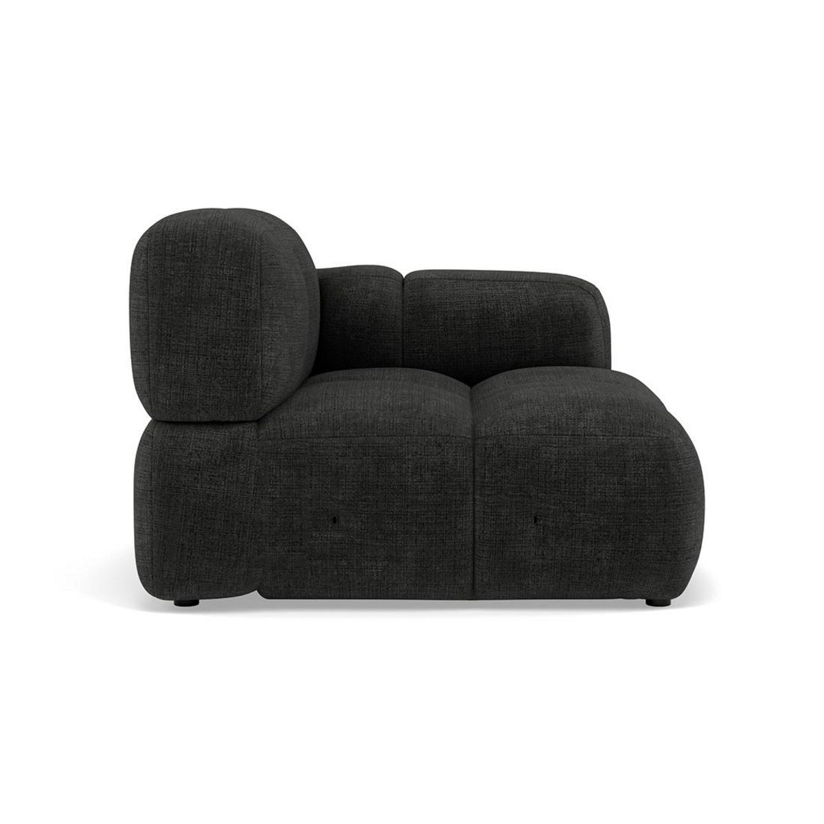 LISA DESIGN Grace - module d'assise droit en velours texturé