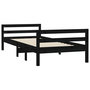Voir la diapositive 4 : VIDAXL Cadre de lit sans matelas noir 90x200 cm bois de pin massif