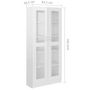 Voir la diapositive 6 : VIDAXL Armoire a vitrine Blanc brillant Bois d'ingenierie