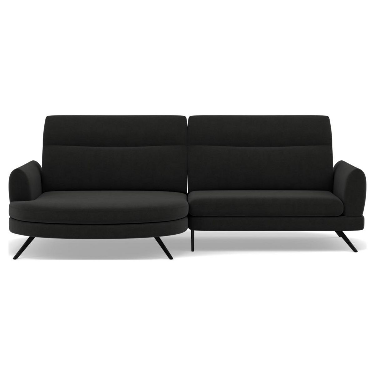 LISA DESIGN Terry - canapé d'angle gauche 4 places avec têtières réglables en tissu texturé