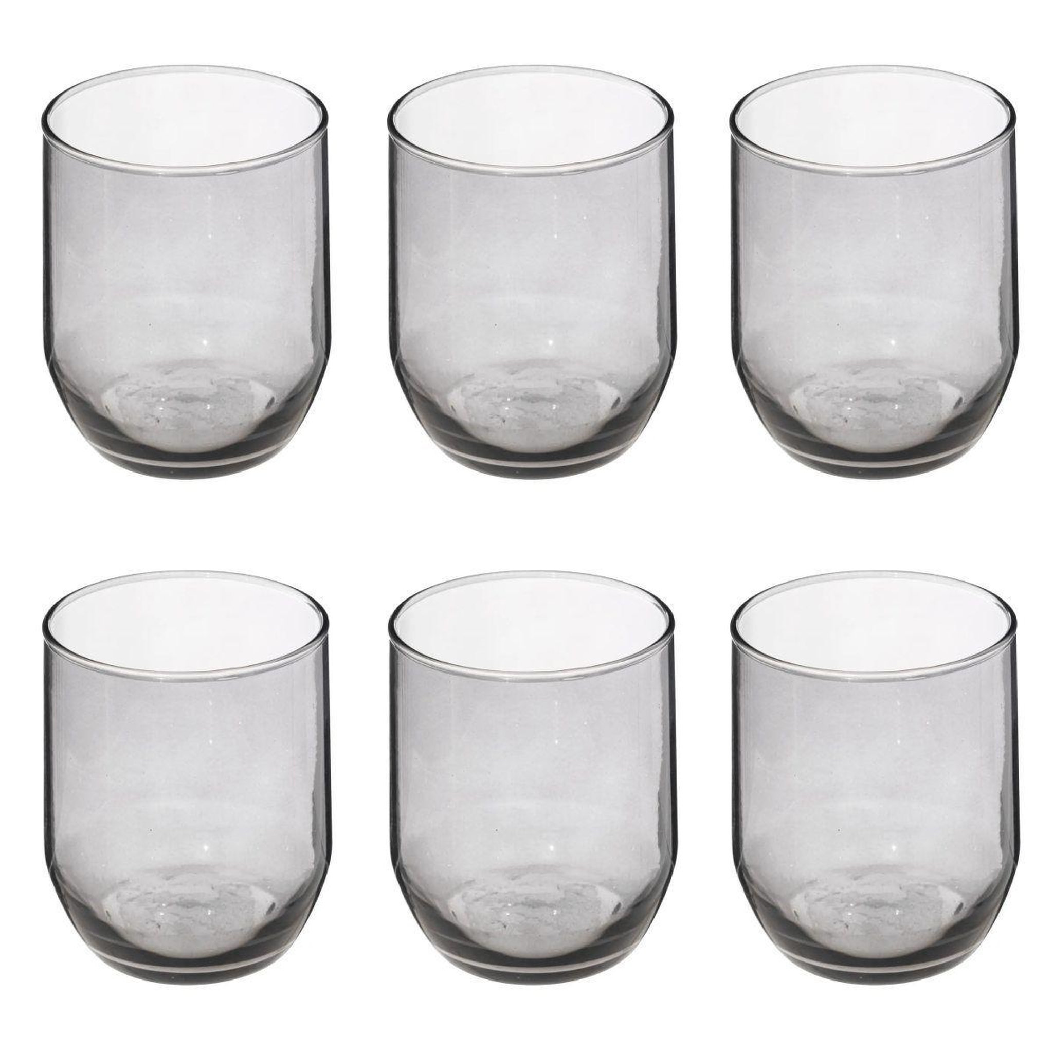 SECRET DE GOURMET Lot de 6 verres à eau  paol'eau  31cl gris