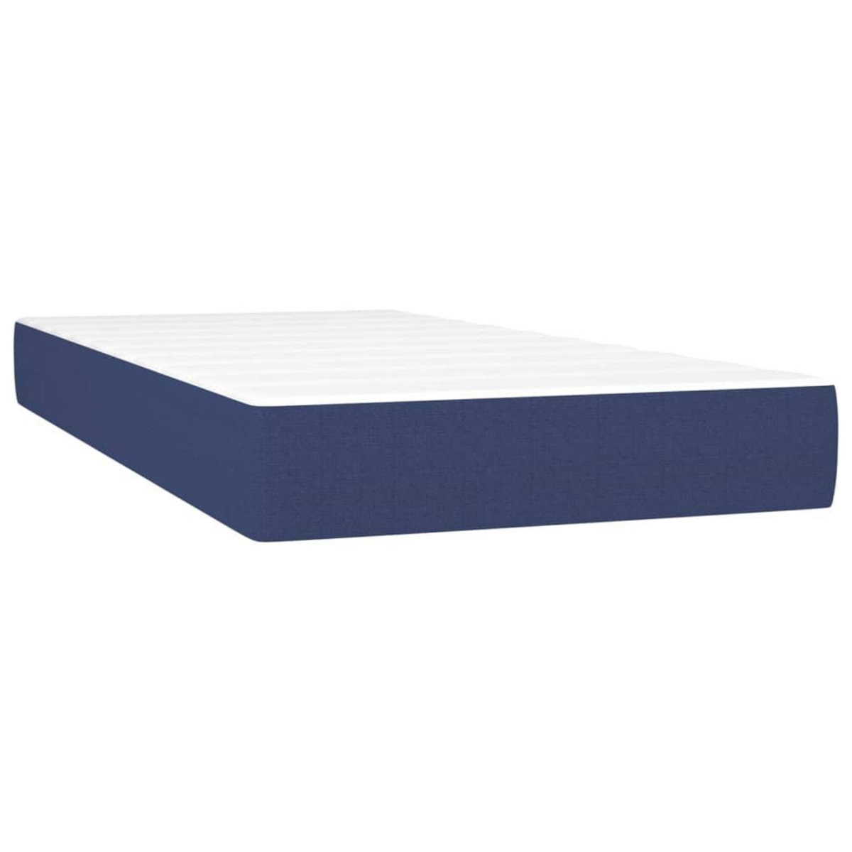 VIDAXL Sommier a lattes de lit avec matelas Bleu 80x200 cm Tissu
