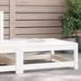 Voir la diapositive 1 : VIDAXL Repose-pied de jardin blanc 70x70x30 cm bois de pin massif
