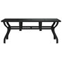Voir la diapositive 3 : VIDAXL Table de jardin Noir 180x80x70 cm Acier et verre