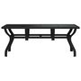 Voir la diapositive 3 : VIDAXL Table de jardin Noir 180x80x70 cm Acier et verre