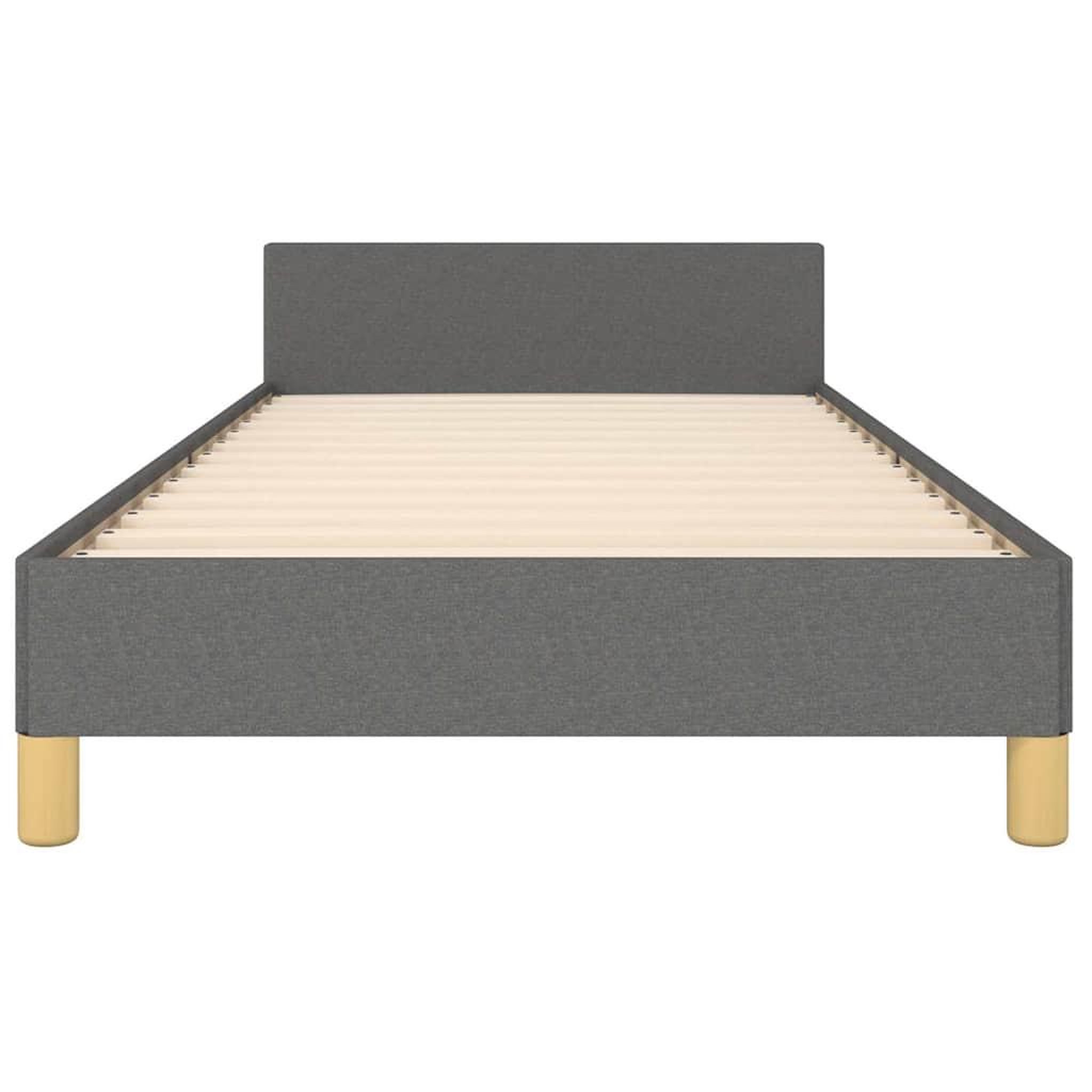 Voir la diapositive 5 : VIDAXL Cadre de lit sans matelas gris fonce 90x190 cm tissu