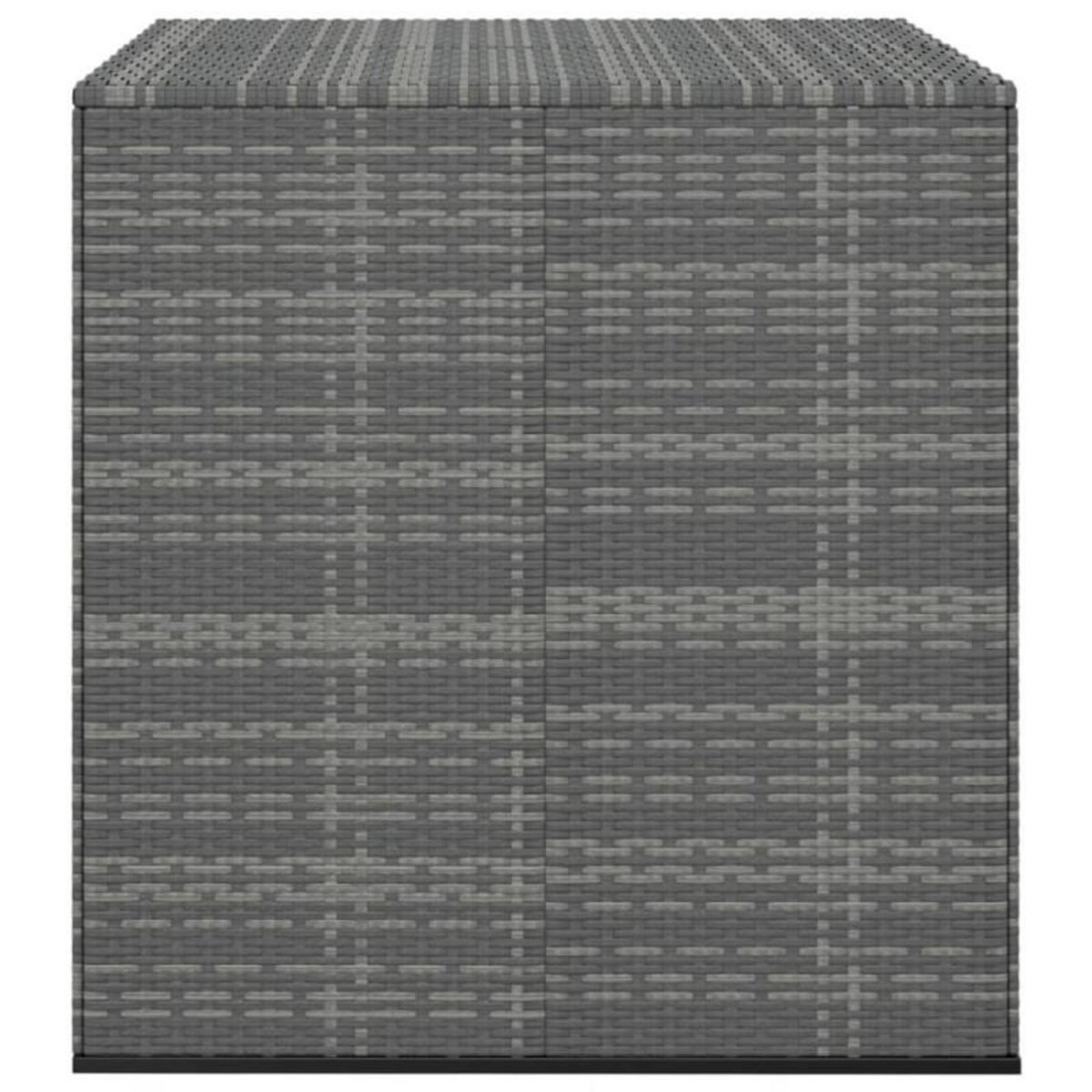 VIDAXL Boîte à coussins de jardin Résine tressée 100x97,5x104 cm Gris