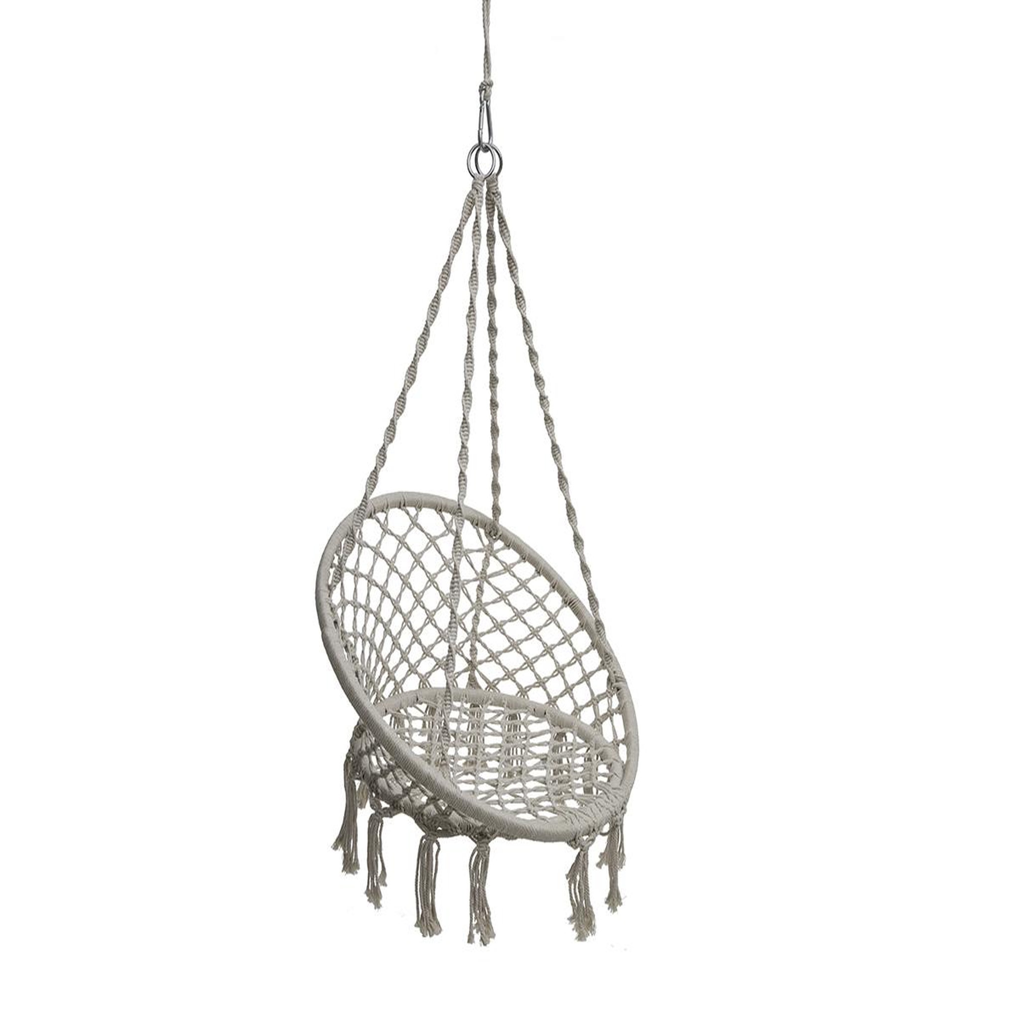 HESPERIDE Chaise détente macramé plumaya beige - hespéride