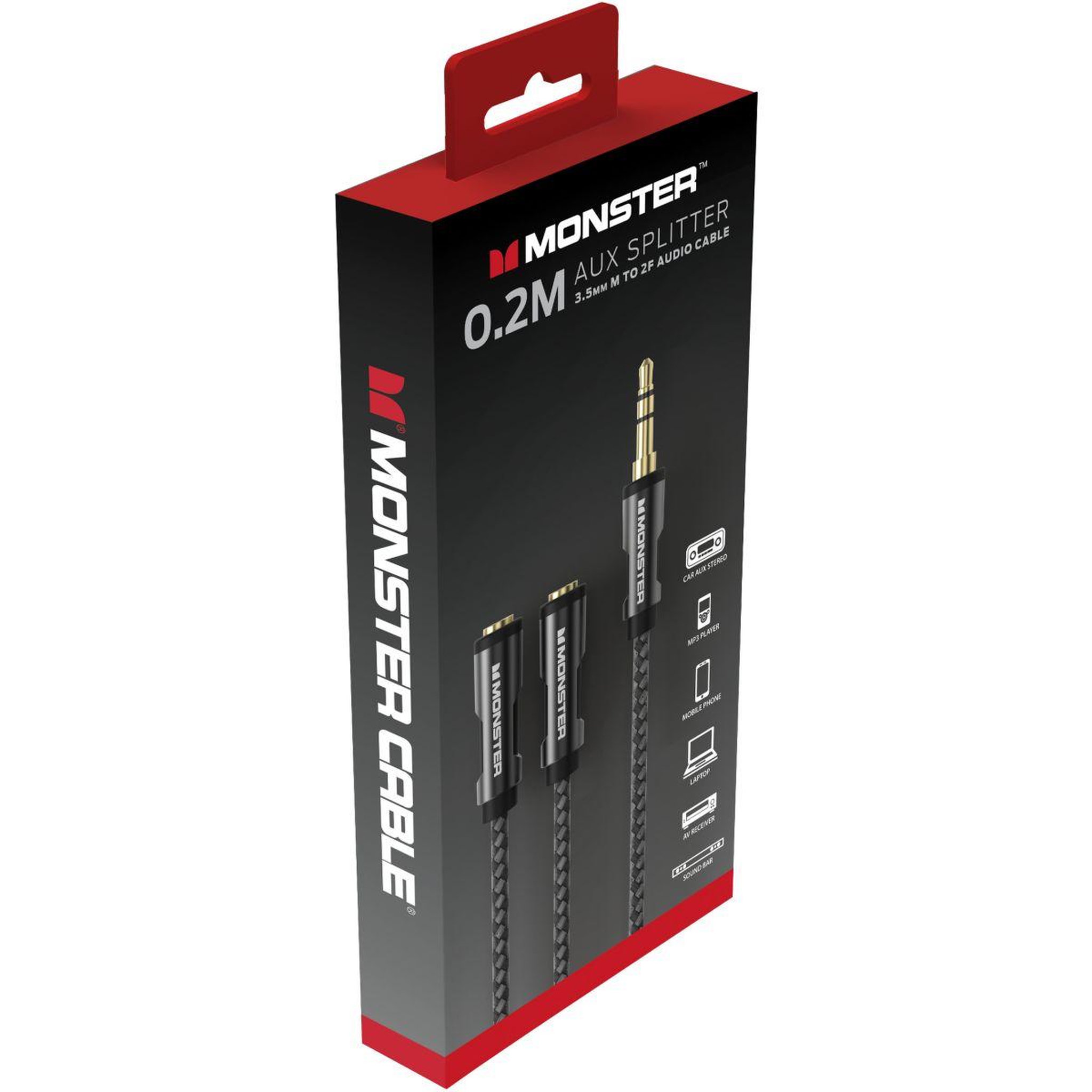 Voir la diapositive 3 : Monster Cable Câble Jack REPARTITEUR JACK 3.5 MM M/2F 0.15M