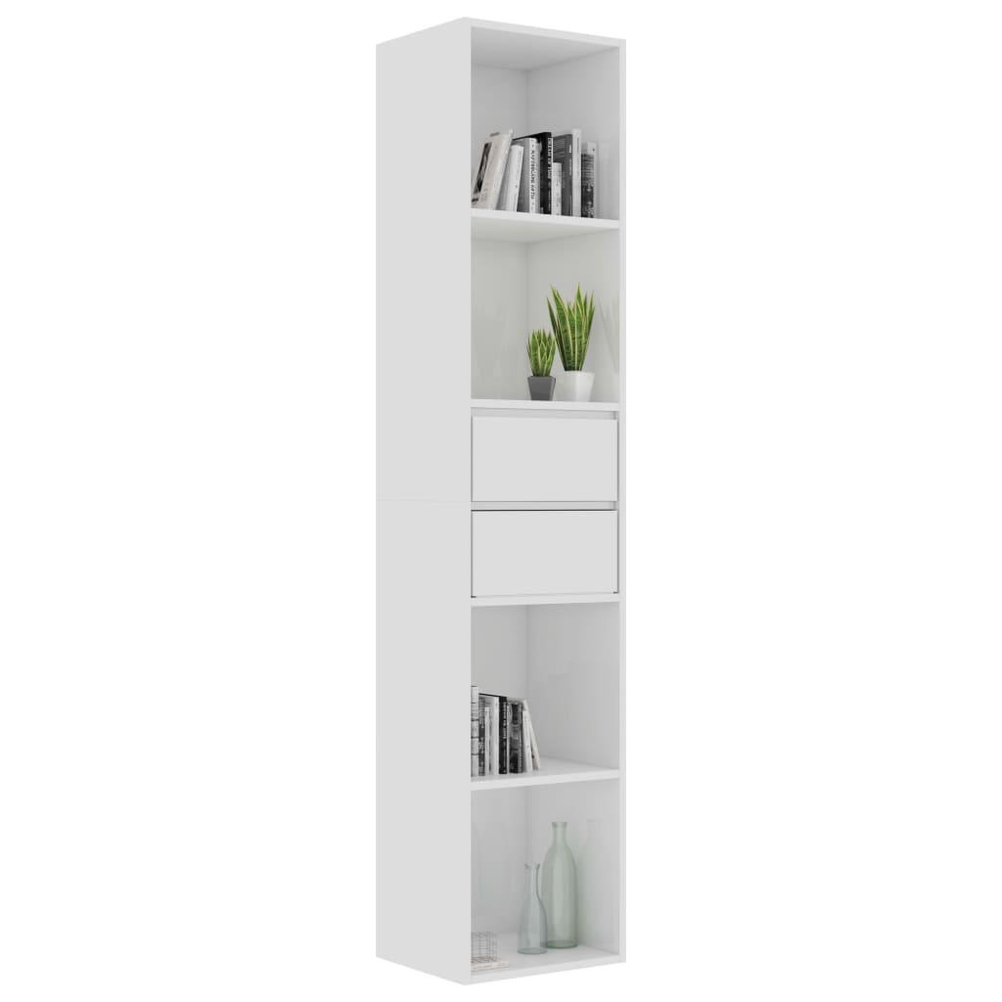 Voir la diapositive 3 : VIDAXL Bibliotheque Blanc brillant 36x30x171 cm Bois d'ingenierie