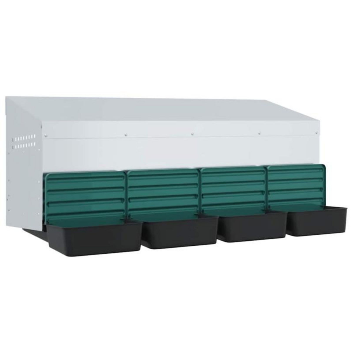 VIDAXL Nichoir à poules4 compartiments, fixation murale, acier galvanisé