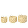 Voir la diapositive 2 : Paris Prix Lot de 3 Paniers de Rangement  Mac  38cm Naturel & Beige