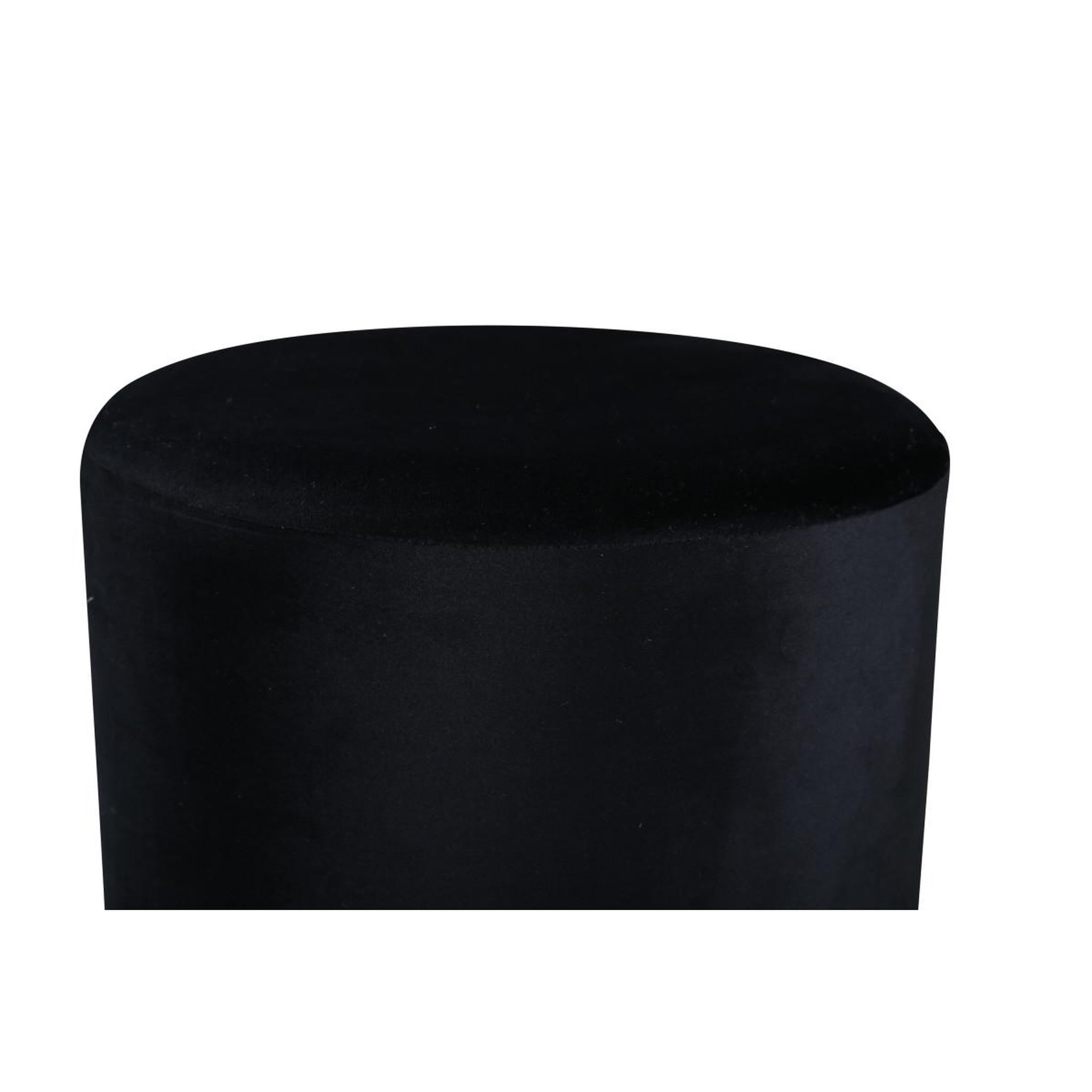 Voir la diapositive 2 : Paris Prix Pouf en velours  benji  42cm noir