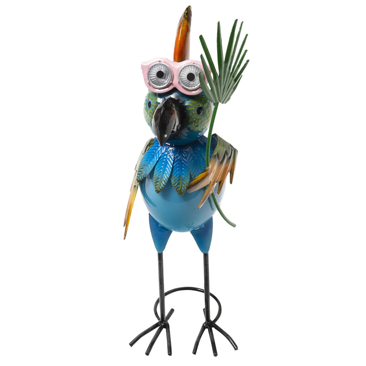  Perroquet solaire 2 led blanche  H 38cm