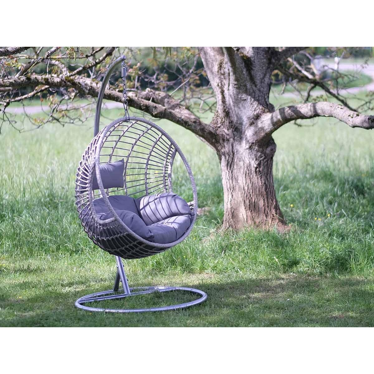 JARDIDECO Fauteuil suspendu London Gris - Jardideco