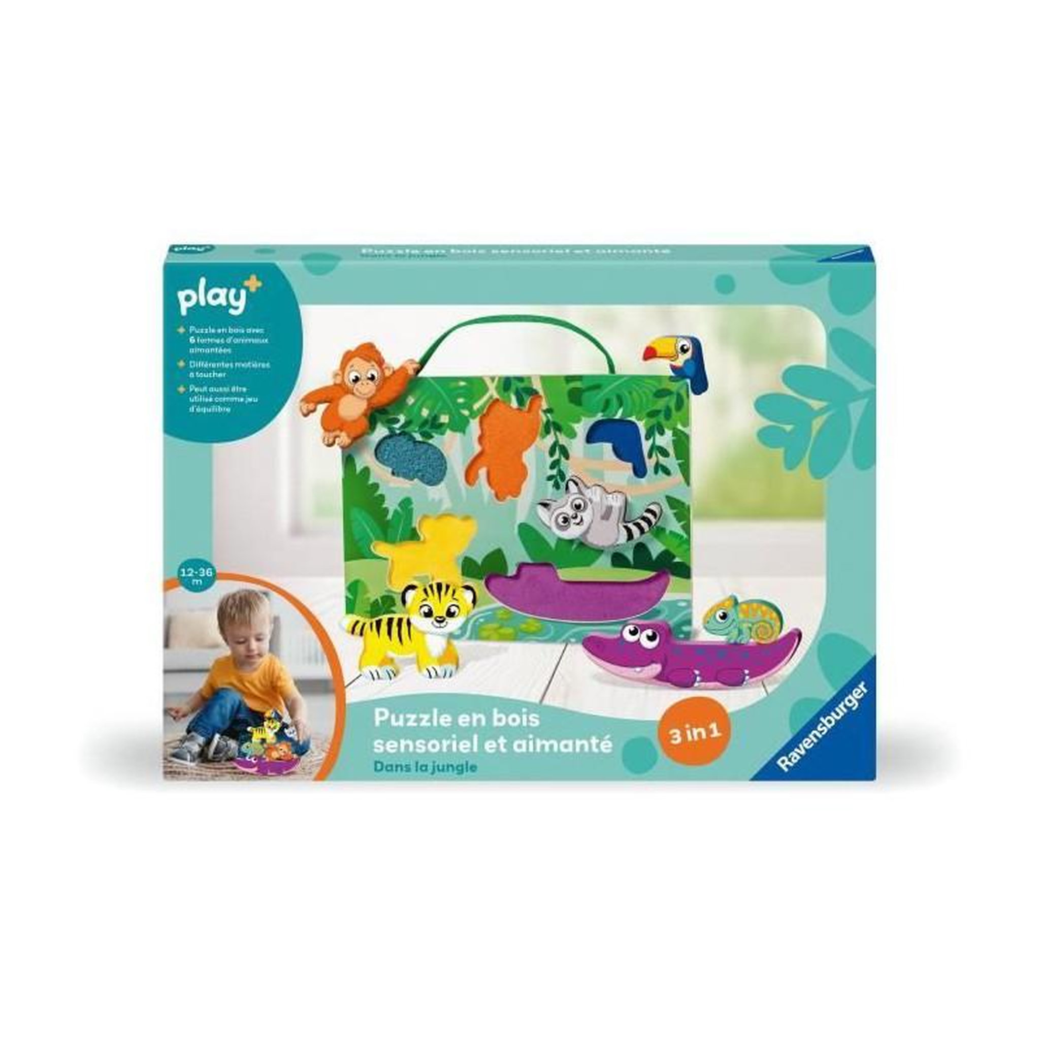 Voir la diapositive 1 : RAVENSBURGER Puzzle sensoriel Ravensburger Play+ pièces magnétiques