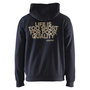 Voir la diapositive 2 : BLAKLADER Sweat LIFE IS TOO SHORT à capuche bleu marine TL BLÅKLÄDER 941311698600L