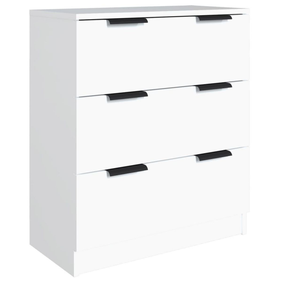 VIDAXL Buffets 3 pcs Blanc Bois d'ingenierie