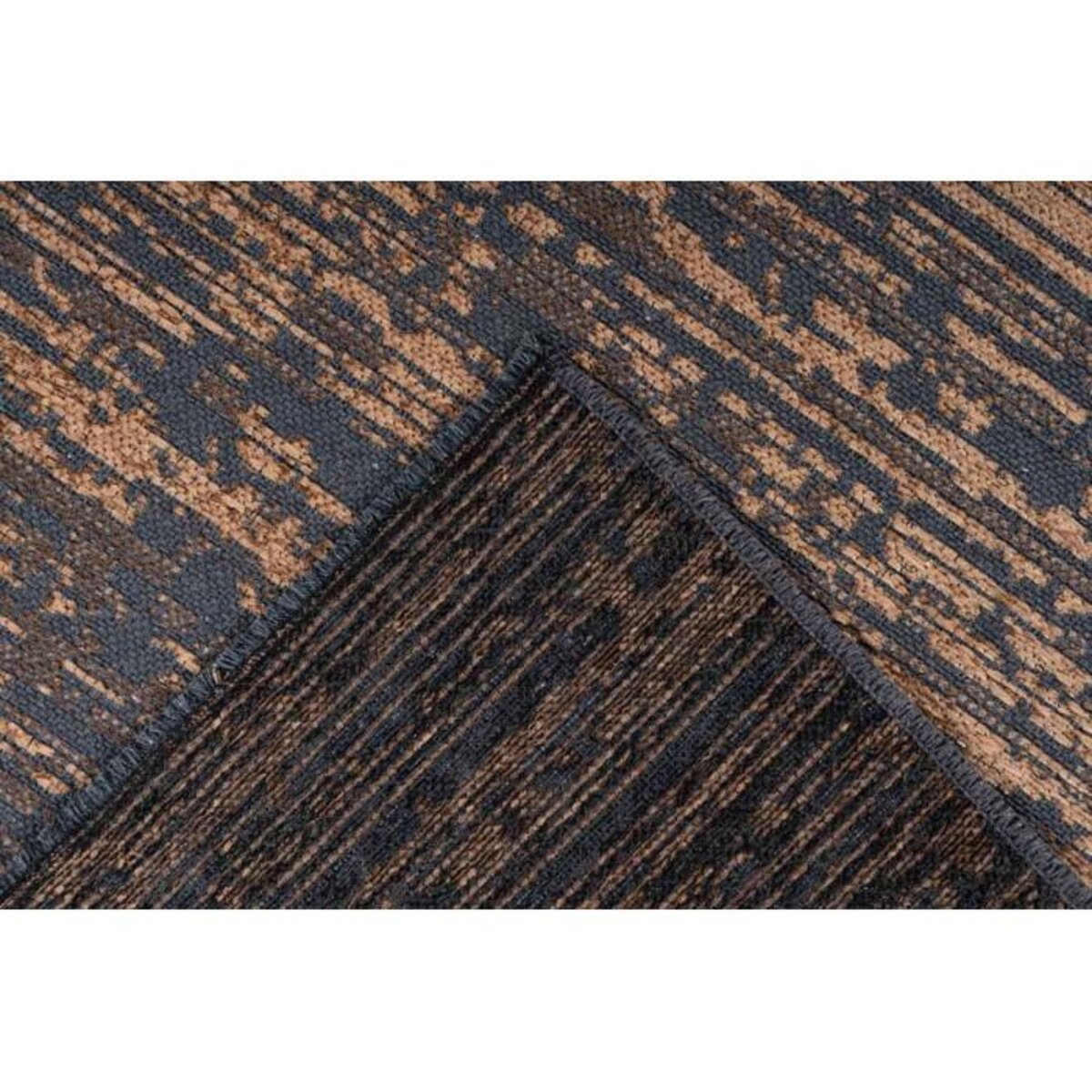 Paris Prix Tapis Tissé à Poils Plats Vintage  Kalevi  Marron