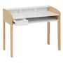 Voir la diapositive 3 : ATMOSPHERA Bureau enfant primaire 1 tiroir en bois TOD - Blanc et beige