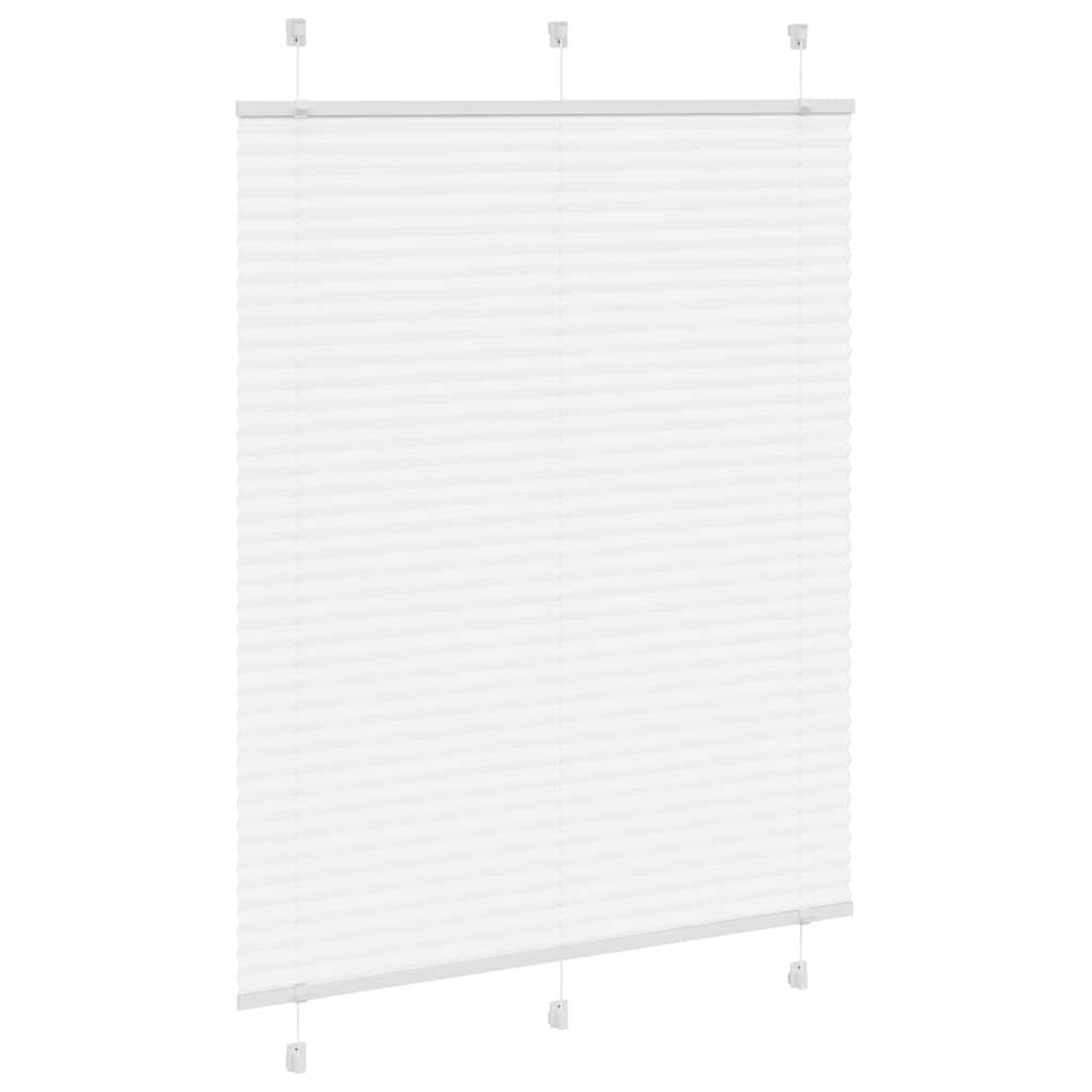 Voir la diapositive 3 : VIDAXL Store plisse blanc 105x100cm largeur du tissu 104,4cm polyester