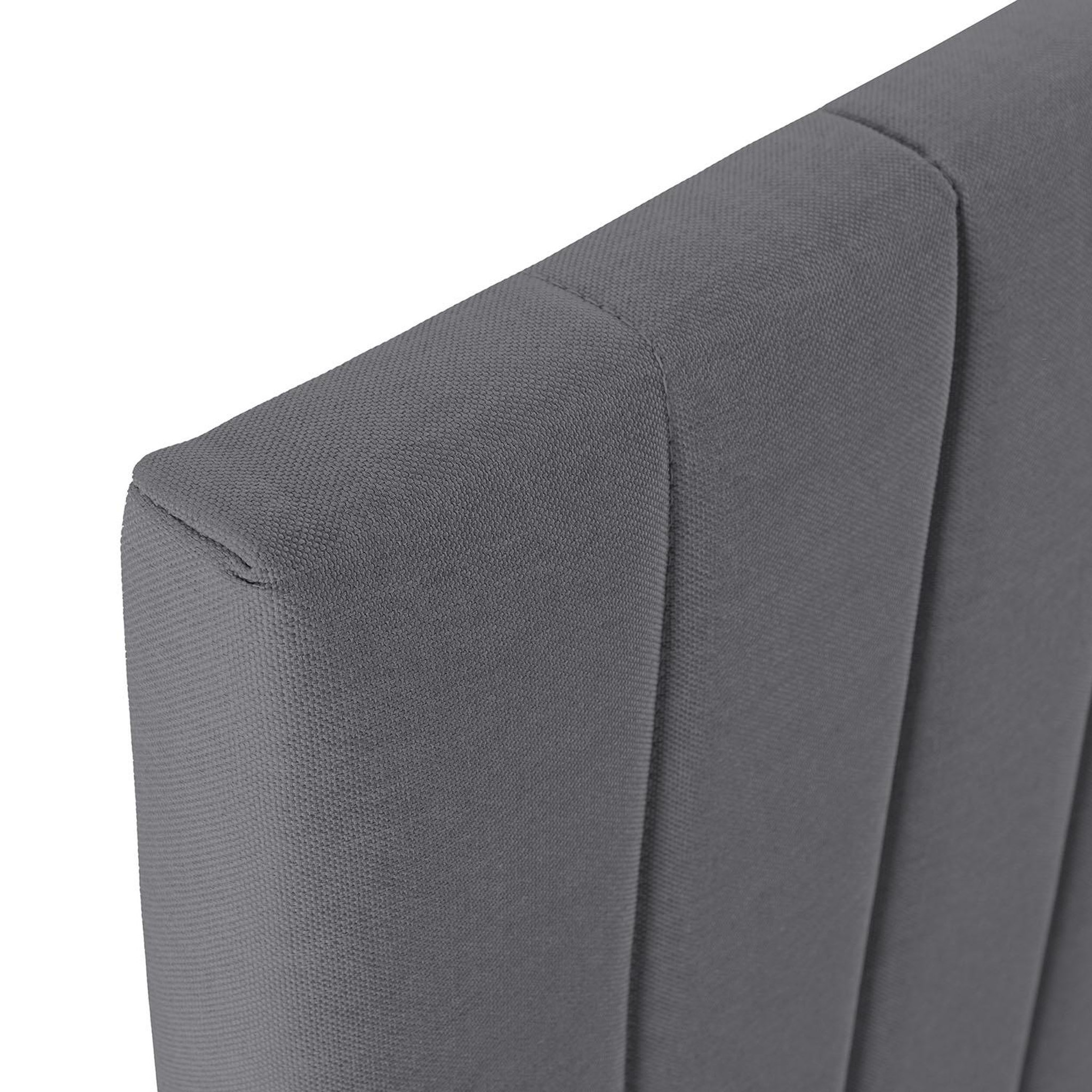 Voir la diapositive 5 : VS VENTA-STOCK Tête de lit tapissée Eris 140x60 cm Gris foncé